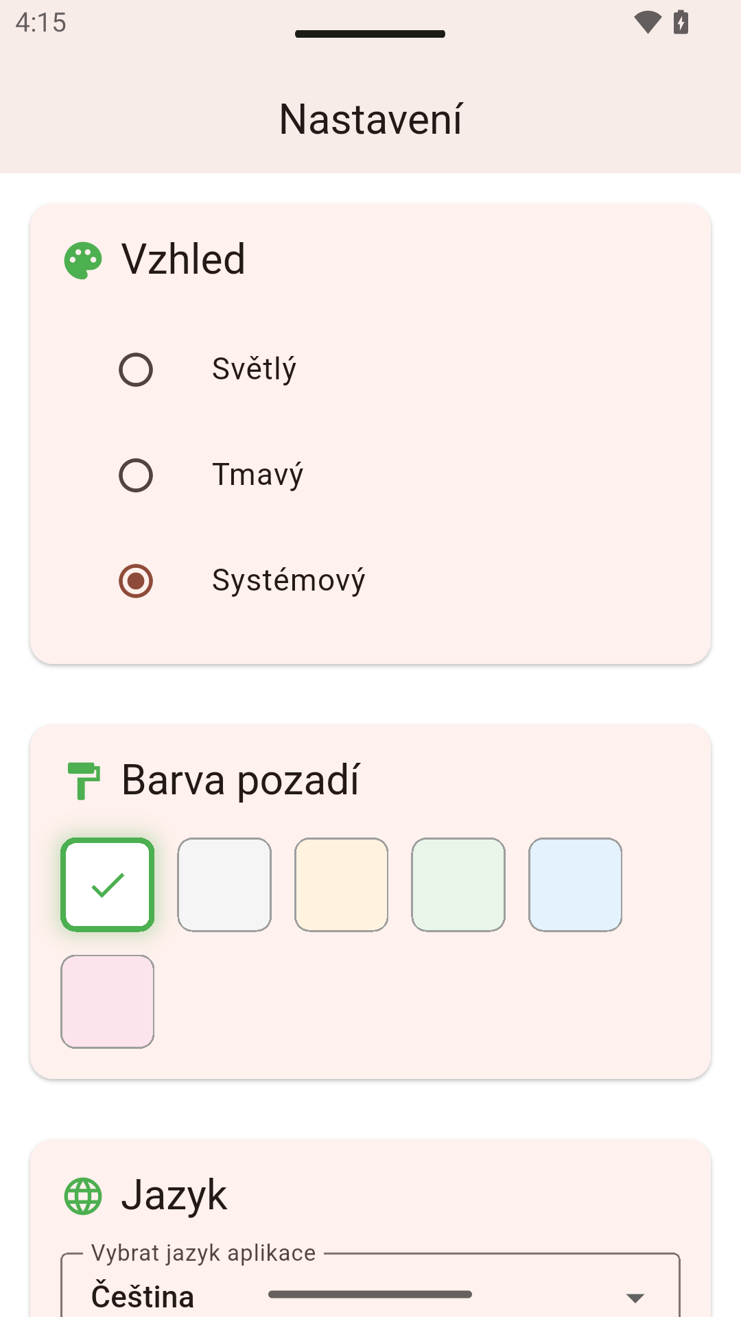 Nastavení