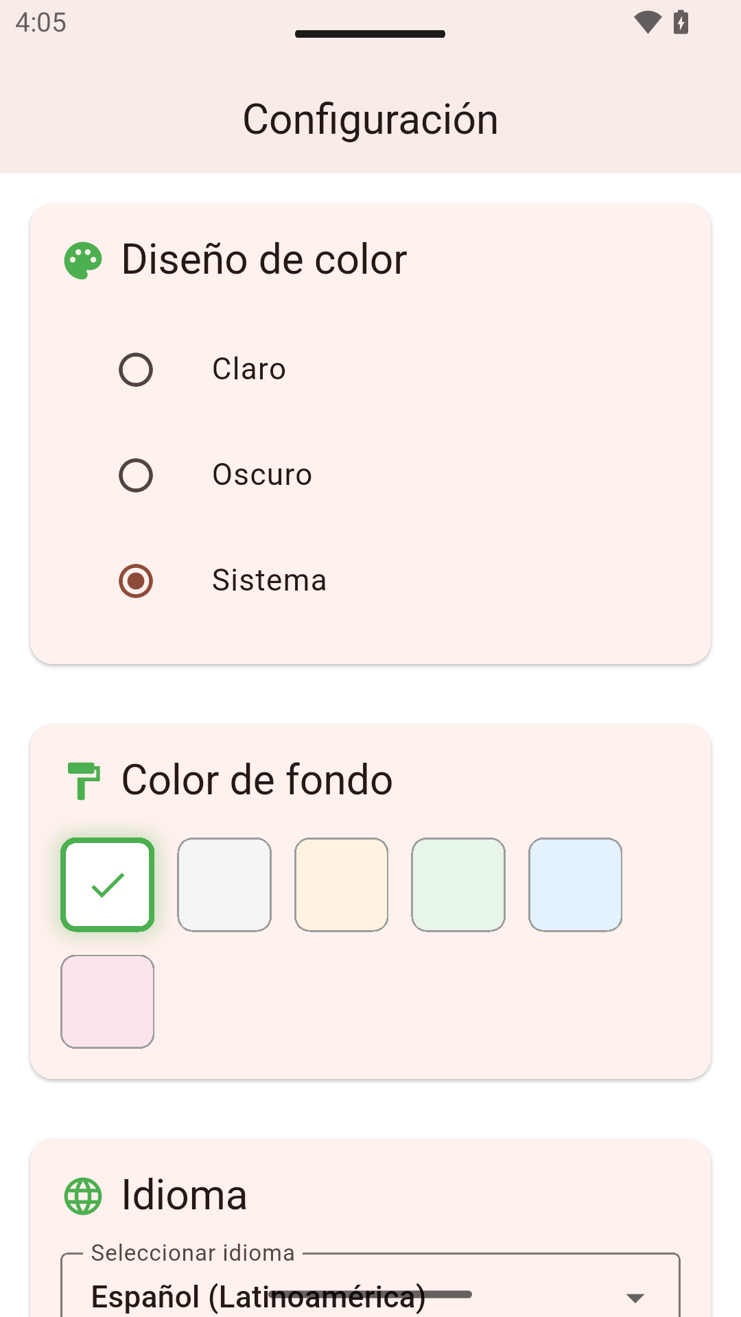 Configuración