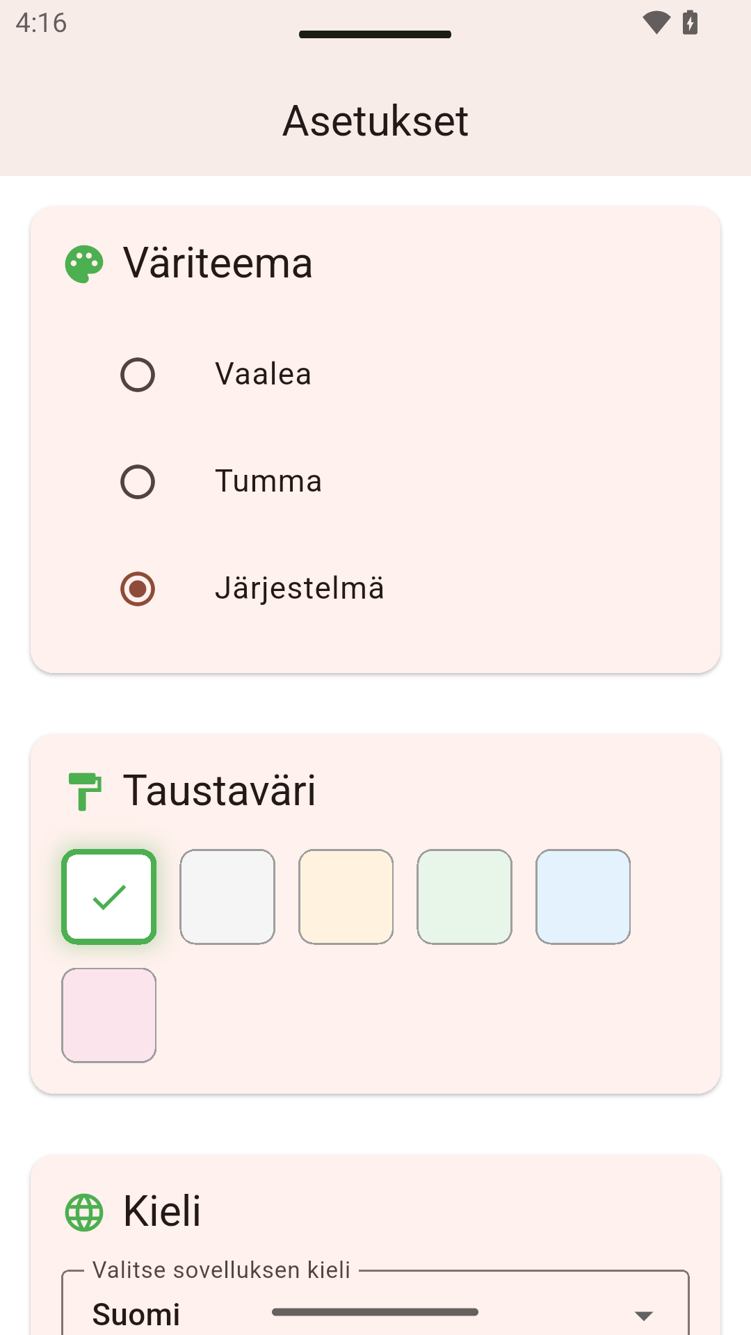Asetukset
