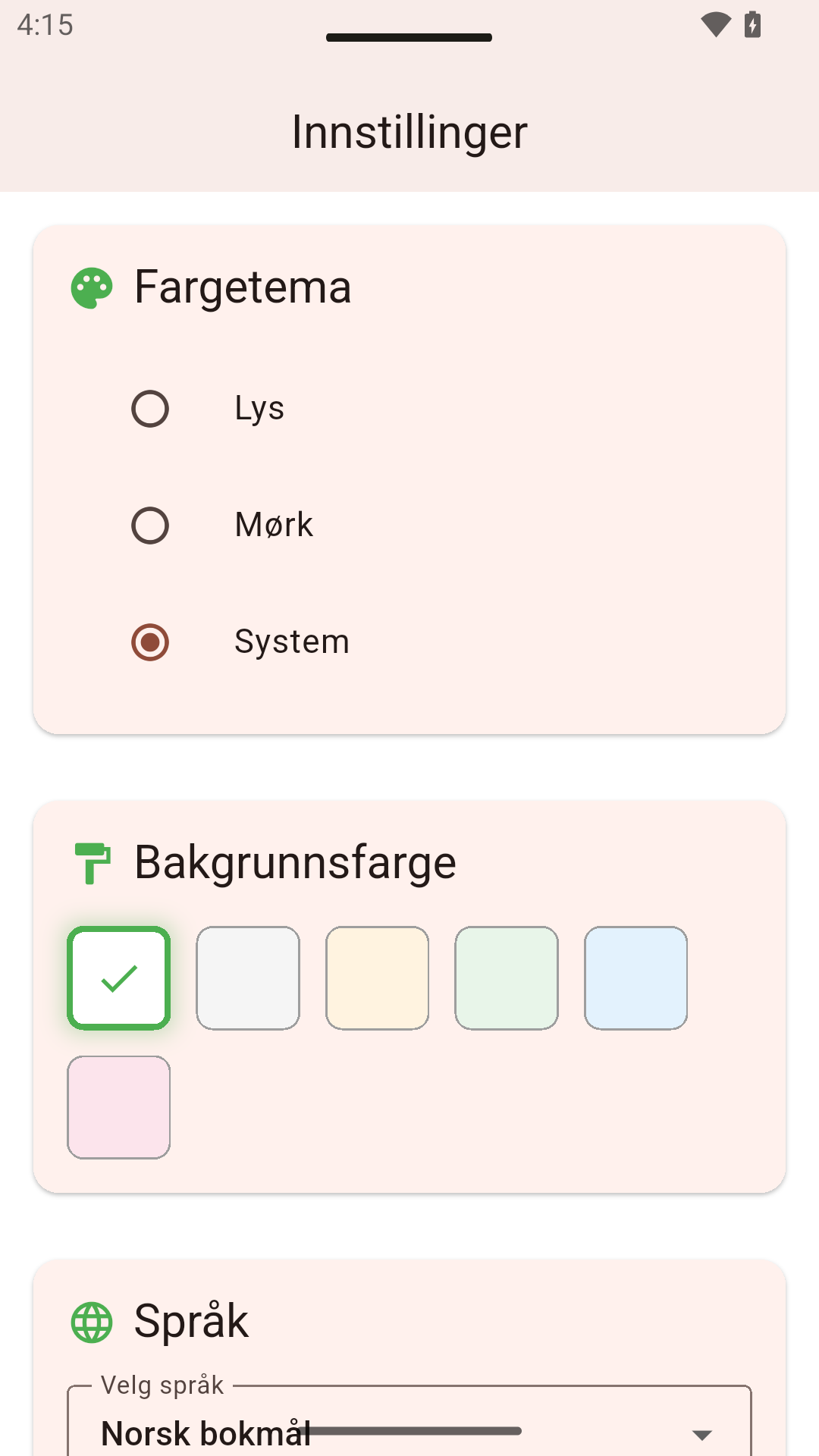 Innstillinger