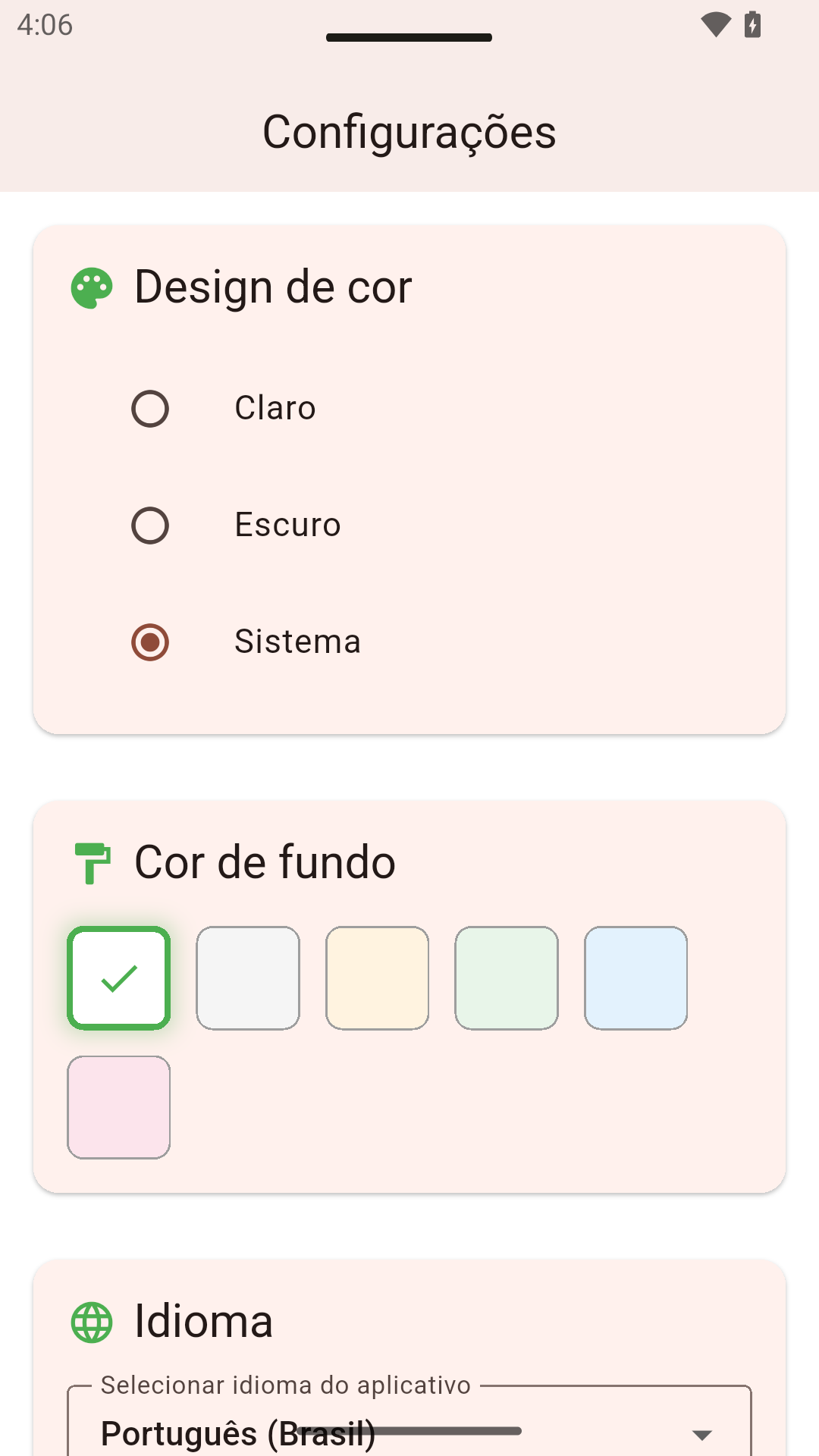Configurações